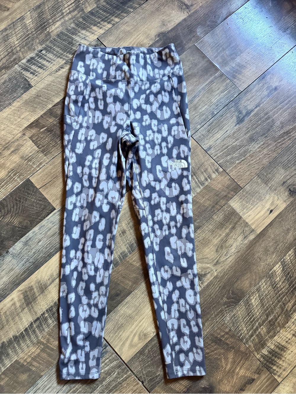 The North Face Gray Leopard-Print Kids Leggings